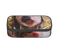 WEISUPG Cute Pig Big Capacity Pencil Case Large Pencil Pouch Stationery Pen Bag for Girls and Boys