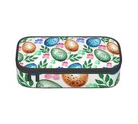 WEISUPG Easter Eggs Big Capacity Pencil Case Large Pencil Pouch Stationery Pen Bag for Girls and Boys