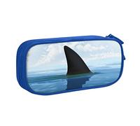 WEISUPG Large Pencil Case for Boys and Girls, Blue Shark Pencil Cases with Big Compartments for School Stationary Office and Travel Blue