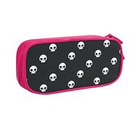 WEISUPG Large Pencil Case for Boys and Girls, Skull Pencil Cases with Big Compartments for School Stationary Office and Travel Pink