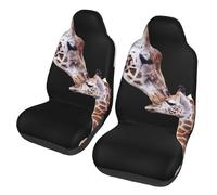 Weisupg Mother Baby Giraffe Car Seat Cover 2 Piece Set, Car Seat Protector Universal Front Car Seat Covers For Cars Trucks Suvs