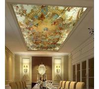 WEITAOSM European Style 3D Mythological Characters Painting Art murals Suitable for Hotel Living Room Ceiling Wall Decoration (self-Adhesive PVC)