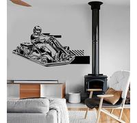WEITAOSM Go Kart Wall Sticker Racer Speed Racing Vinyl Art Sticker Kids Boys Bedroom Playroom Decorative Wall Art Decal