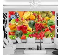 WEITAOSM Modern 3D Stereo Fruit Mural Living Room TV Sofa Kitchen Fruit Shop Mural Creative Art Wallpaper (Self-Adhesive PVC)