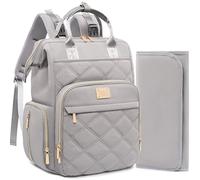 Weitars Diaper Bag Backpack Travel Diaper Backpack, Large Baby Diaper Bag with Changing Pad Baby Bag for Boys Girls, Insulated Pockets, Waterproof Baby Backpack for Mom & Maternity (Gray)