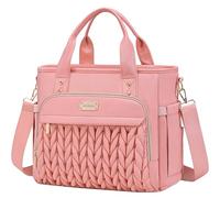 Weitars Insulated Lunch Bag for Men Women,Leak Proof Box Work,Extra Large Tote With Removable Shoulder Strap with Side Pockets,Reusable For Picnic Hiking (Pink-02),(21002)
