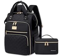 Weitars Lunch Backpack - 15.6 Inch Laptop Backpack for Women, Travel & Work, Black, L12‘’ * W9‘’* H17‘‘, Travel Backpacks Lunch Backpack