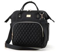 Weitars Lunch Bag Insulated Lunch Box for Women, Thermal Lunch Tote Bag,Wide-Open Lunch Cooler Bag, Lunchbag For Work Picnic, Black, 11.5”L X 6.5”W X 12” H, Casual