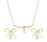 WeiTeTaLuo Jewelry Sets for Women - 18K Gold Plated Stainless Steel Shell Necklace and Earring Sets with OT Buckle, Elegant Jewelry for Wedding Anniversary Prom Birthday Gift - Fashion Accessories