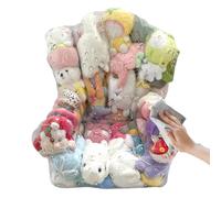 weiting Bean Bag Chair Cover - Clear Stuffed Animal Storage Bean Bag,Space Saving Sofa for Corner Dorm Teachers Youth Nursery Bedroom Boys Daycare Girls Classroom Toddler