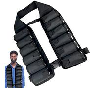 WEITING Beer Drinking Vest - Unisex Outdoor Accessory for Adults, Black, Size 1, 12 Pocket, Reusable Drink Vest with Beverage Holder for Climbing, Hiking, Camping