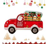 weiting Biscuits Box for | Candy Tins - Candy Box with Lid Supplies Holiday Treat Tins, Truck Shape Tin for New Year