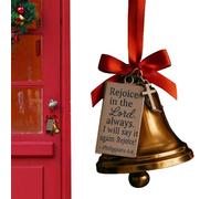 weiting Christmas Tree Bells - Bible Decorative Bells Christmas Tree Decorations | Metal Pendant Retro Decor for Indoor Outdoor Wall Yard Patio Farmhouse Front Door Fireplace