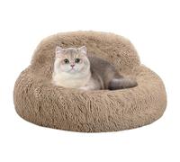 WEITING Comfort Dog Bed | Round Donut Plush Dog Bed,Washable Pet Sofa with Raised Edges for Indoor Relaxation Living Room Bedroom Apartment Play Area Stormy Weather Daily Rest Nighttime Sleep