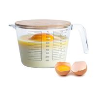 weiting Cooking Measuring Cups - Glass Measuring Cup Baking Tools - Microwave Safe Container Kitchen Tools for Liquid Egg Cooking Home Restaurant Camping Apartment Meal Prepping