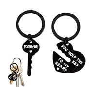 weiting Couple Heart Keychains - Heart Shape Couple Keychains | Valentines Day Gifts, Couple Gifts, Heart Decorations, You Hold the Key to My Heart for Boyfriend Girlfriend