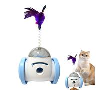 weiting Dog Treat Dispensing Ball | Interactive Dog Treat Dispenser with Feather | Ball Cat Food Toy, Cat Treat Dispenser Toy, Interactive Slow Feeder Ball Pet Toys for Healthy Eating, Training