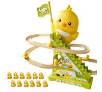 weiting Electric Duck Stair Climbing Toy, Electric 12-Duck Climbing Stairs Rollercoaster Toy, Improves Hand-Eye Coordination with Music for Children Boys Girls Toddler Kids