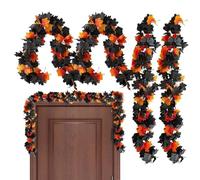 weiting Fall Leaves Garland - Artificial Maple Leaves Vine Garland Thanksgiving Decor - Party Supplies Home Decor for Holiday Stair Autumn Indoor Door Fireplace Farmhouse