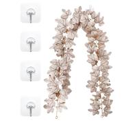 weiting Fall Leaves Garland, Autumn Wreath Decoration, Artificial Maple Leaves Garland for Farmhouse, Halloween, Mantle, Bedroom, Thanksgiving, Porch, Fireplace