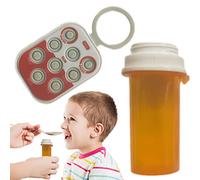 WEITING Pill Popper, Reusable Medication Reminder Tracker for Feed Pills - Memory Aid Medication Tin Tracker Button Recording Tracker Suitable for Most Bottles for Older