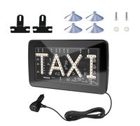 weiting Taxi Signs for Cars | 12V Taxi Light up Sign,High-Brightness Lamp Display Panel Suction Cup Indicator for Dashboard Windshield Window Garage Delivery