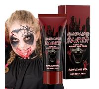 weiting Washable Fake Blood - Fake Blood Gel | Vampire Makeup, 1.76oz Halloween Blood, Washable, Special Makeup, Realistic, For Fake Nosebleed, Halloween, Cosplay, SFX Makeup, Special Cut Flesh Wound