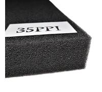 WEITINGKKK Aquarium Filter Media Pad, Aquarium Filter Floss Sponge Black Cotton Multiple Sizes(35ppi,50cmx50cmx4cm)