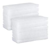 WEITINGKKK Aquarium Filter Media Pad, Aquarium Fish Tank Filter Floss Pad Sponge Cotton White 18.50x7.20x2.00cm Pack Of 12
