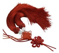 WEITINGKKK Chinese Tassel, Double Fringes Chinese Knot Ancient and National Style Soft and Smooth Ice Silk Car and Instrument Pendant Tai Chi Martial Arts Sword Hanging Tassel