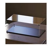 WEITINGKKK Clear Acrylic Storage Box Display Box, Stable Countertop Cube, Home Store Museum Dustproof Protection Box, Figures Collectibles Models Toys Storage Organizer, Assembly(Black,20x50x30cm)