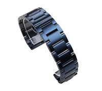 WEITINGKKK Quick Release Watch Strap Metal Watch Strap, Stainless Steel Watchband Dark Blue Color Curved End Metal Wristwatches Band 18mm 19mm 20mm 21mm 22mm 23mm 24mm Watch Strap(Full matte,18mm)