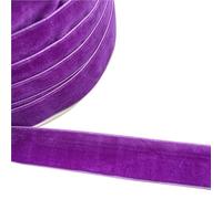WEITINGKKK Ribbons for Gift Wrapping, Single Face Velvet Ribbon Multicolor 6-38mm x 3-5 Yards Polyester Silk(Violet,25mm x 5yards)