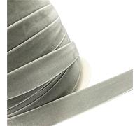 WEITINGKKK Ribbons for Gift Wrapping, Single Face Velvet Ribbon Multicolor 6-38mm x 3-5 Yards Polyester Silk(LightGray,10mm x 5yards)