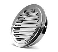 WEITINGKKK Soffit vents exterior,Vent cover, 304 Stainless Steel Louver Grille Cover Circular Wall Air Ventilation, Weatherproof, For Residential Commercial Use(125mm 4.9in)