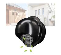 WEITINGKKK Soffit vents exterior,Vent cover, Air Extractor Cover Rainproof Outlet Cap For Flats Apartment Garage(Black,110mm)