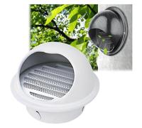 WEITINGKKK Soffit vents exterior,Vent cover, Cover Wall Vent Cap, Round Louver Grille Cover Thicken Windproof Rainproof Screen Mesh, For Home Bathroom Kitchen(White,110mm)
