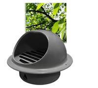 WEITINGKKK Soffit vents exterior,Vent cover, Cover Wall Vent Cap, Round Louver Grille Cover Thicken Windproof Rainproof Screen Mesh, For Home Bathroom Kitchen(Dark gray,160mm)