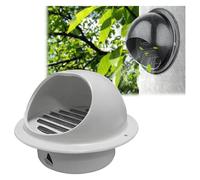 WEITINGKKK Soffit vents exterior,Vent cover, Cover Wall Vent Cap, Round Louver Grille Cover Thicken Windproof Rainproof Screen Mesh, For Home Bathroom Kitchen(Light grey,150mm)