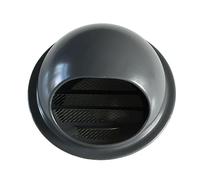 WEITINGKKK Soffit vents exterior,Vent cover, Round Wall Vent Cap Stainless Stell Air Vents,Black White Gray Hemispherical, Kitchen Exhaust Vents With Mesh(Dark gray,150mm)