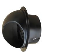 WEITINGKKK Soffit vents exterior,Vent cover, Round Wall Vent Cap Stainless Stell Air Vents,Black White Gray Hemispherical, Kitchen Exhaust Vents With Mesh(Black,160mm)