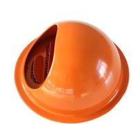 WEITINGKKK Soffit vents exterior,Vent cover, Round Wall Vent Cap Stainless Stell Air Vents,Black White Gray Hemispherical, Kitchen Exhaust Vents With Mesh(Orange,70mm)