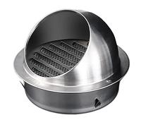 WEITINGKKK Soffit vents exterior,Vent cover, Vents, 2.4"-12" Dryer Ventilating Cowl Grille, External Extractor, With Screen Mesh(160mm/6.3in)