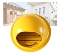 WEITINGKKK Soffit vents exterior,Vent cover, Weatherproof Round Exhaust Grille Outlet Ventilation With Built-in Screen Mesh(Yellow,110mm)