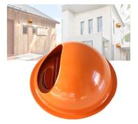 WEITINGKKK Soffit vents exterior,Vent cover, Weatherproof Round Exhaust Grille Outlet Ventilation With Built-in Screen Mesh(Orange,160mm)