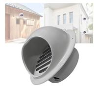 WEITINGKKK Soffit vents exterior,Vent cover, Weatherproof Round Exhaust Grille Outlet Ventilation With Built-in Screen Mesh(Light grey,70mm)