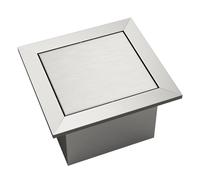 WEITINGKKK Stainless Steel Trash Chute Lid, Countertop Built-in Kitchen Cabinet Trash Can,Square Waste Chute Lid Recessed Balance Flap Cover,Stainless Steel Trash Chute Lid Waste Container Cover,