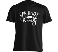 WeiToLnb Car Boot King T-Shirt Bargain Second Hand Trader Car Booter Funny Joke Black L