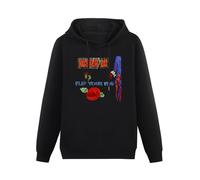 WeiToLnb Printed Hoody Husker Du Flip Your Wig Punk Rock Band Long Sleeve Hoody With Pocket Sweatershirt XL Black