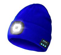 WEITOO Unisex Bluetooth Beanie Cap Light, Upgraded Musical Knitted Cap with Headphone and Built-in Stereo Speakers & Mic, Gifts for Men Women Dad